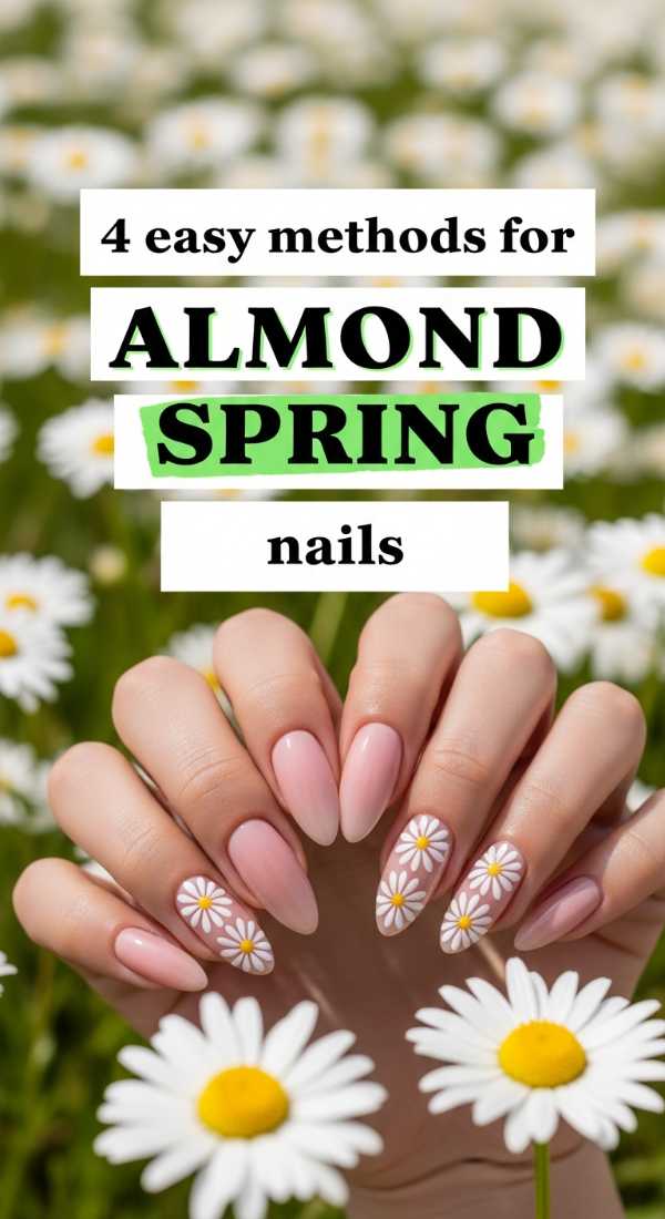 4 Easy Methods For Almond Spring Nails 69e6605fd5fc5