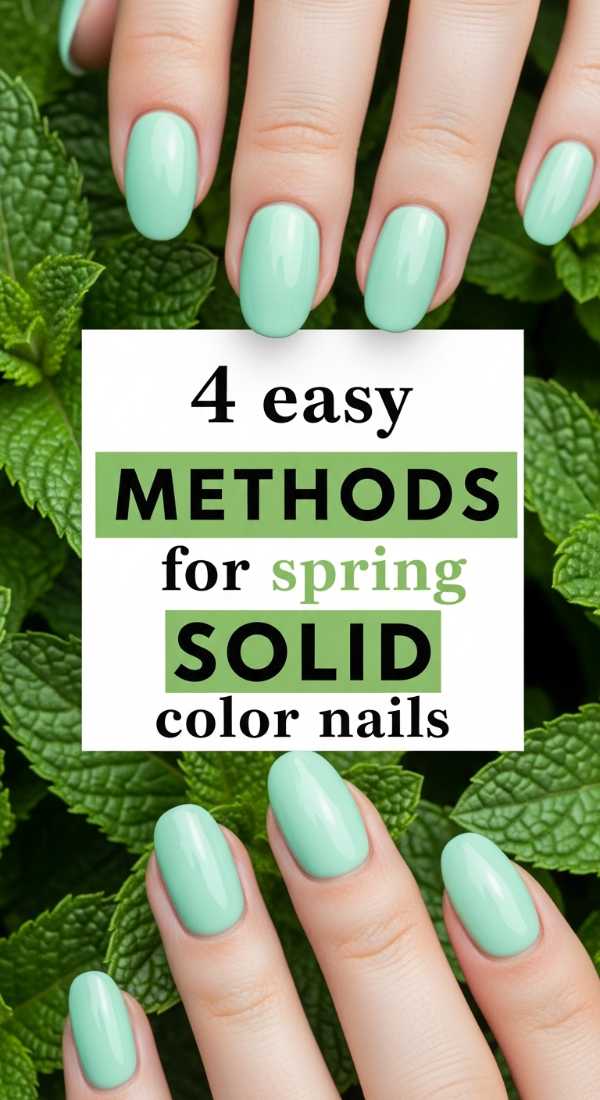 4 Easy Methods For Spring Solid Color Nails 69e780399569b