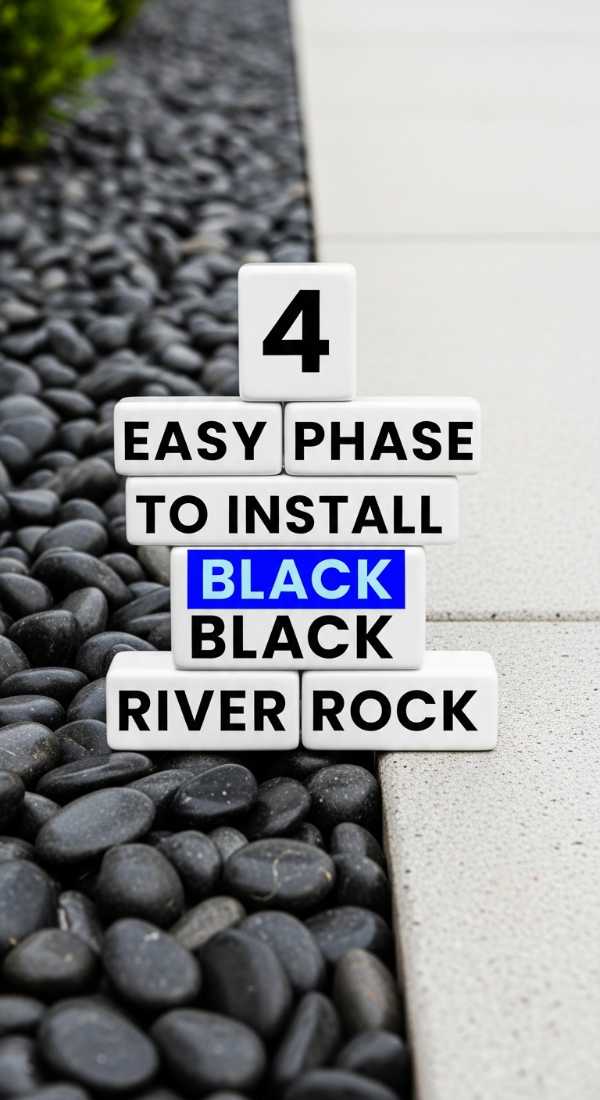 4 Easy Phases To Install Black River Rock Landscaping 69ee5bd124ee0