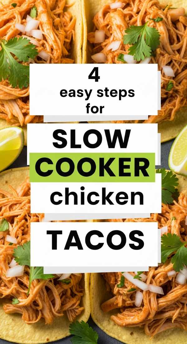 4 Easy Steps For Slow Cooker Chicken Tacos 69e70ad1ac407