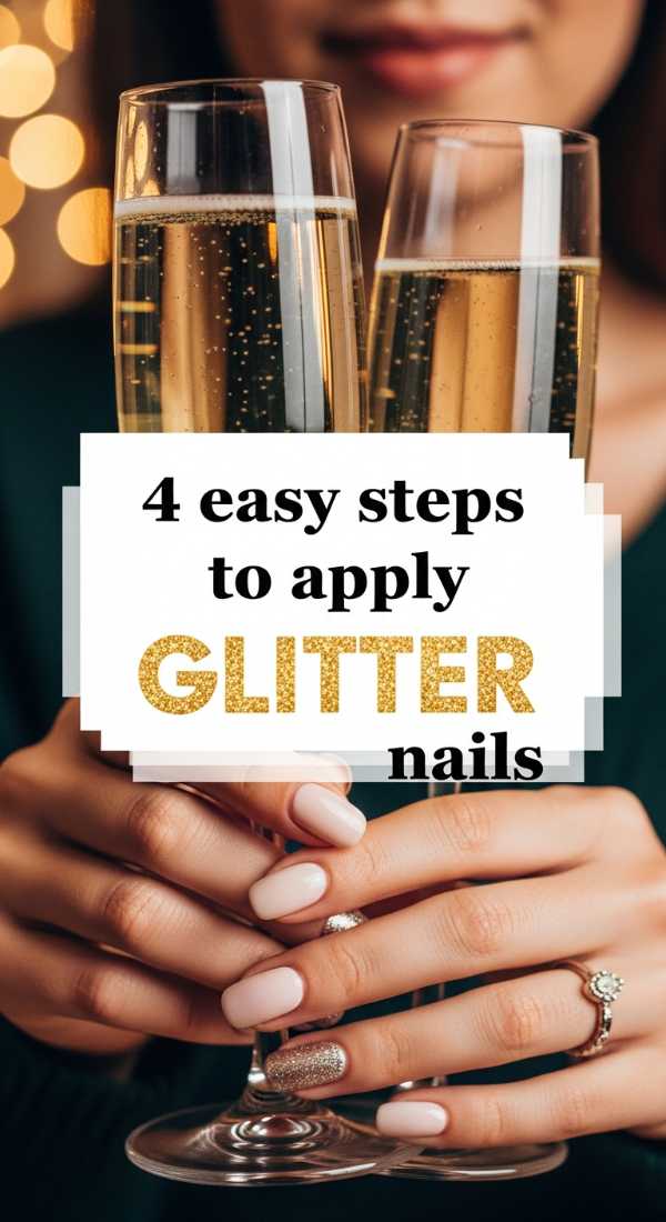 4 Easy Steps To Apply Glitter Nails 69e5250bf368f