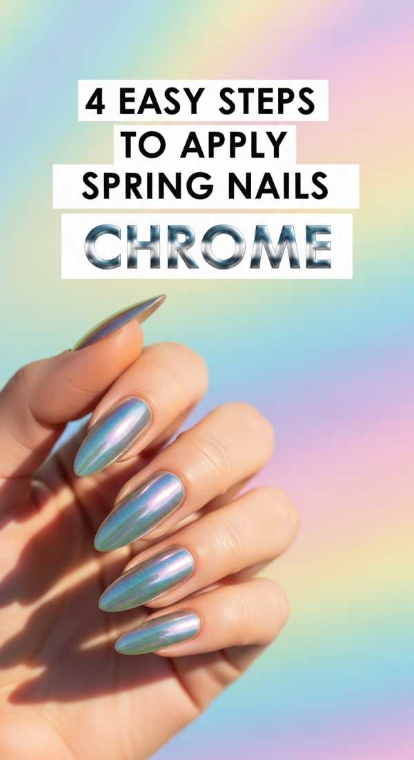 4 Easy Steps To Apply Spring Nails Chrome 69ea698ea6a4e