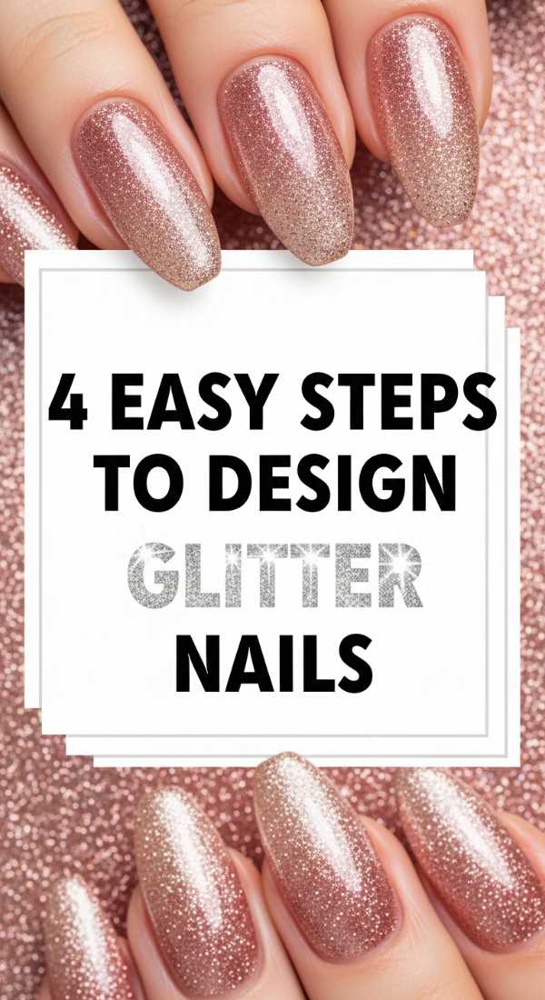 4 Easy Steps To Design Glitter Nails 69ef955aefd4c