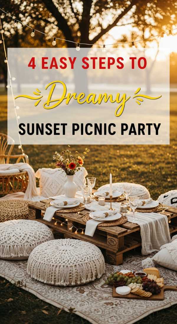 4 Easy Steps To Plan A Sunset Picnic Birthday Party 69e4ae2febb70