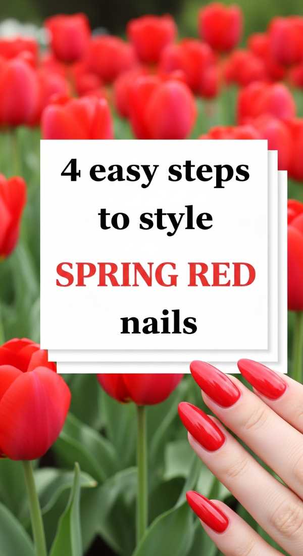 4 Easy Steps To Style Spring Red Nails 69e6615f23183
