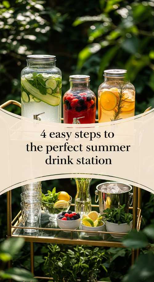 4 easy steps to the perfect summer drink station