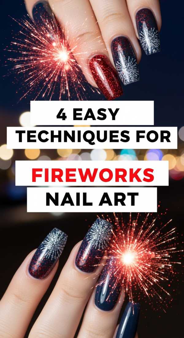 4 Easy Techniques For Fireworks Nail Art 69e5250b612ab