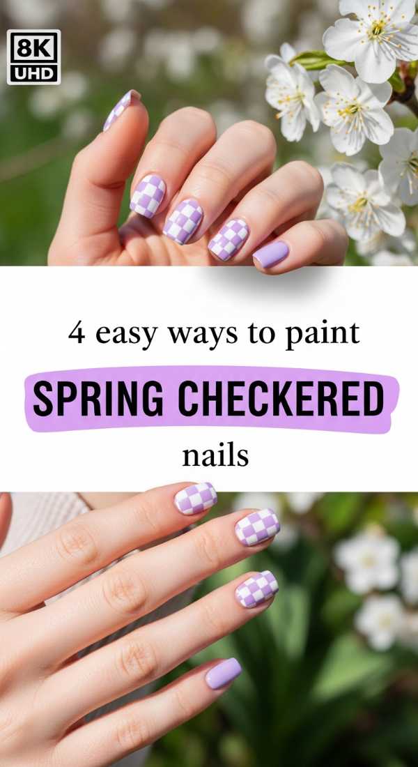 4 Easy Ways To Paint Spring Checkered Nails 69e52874e2bf2