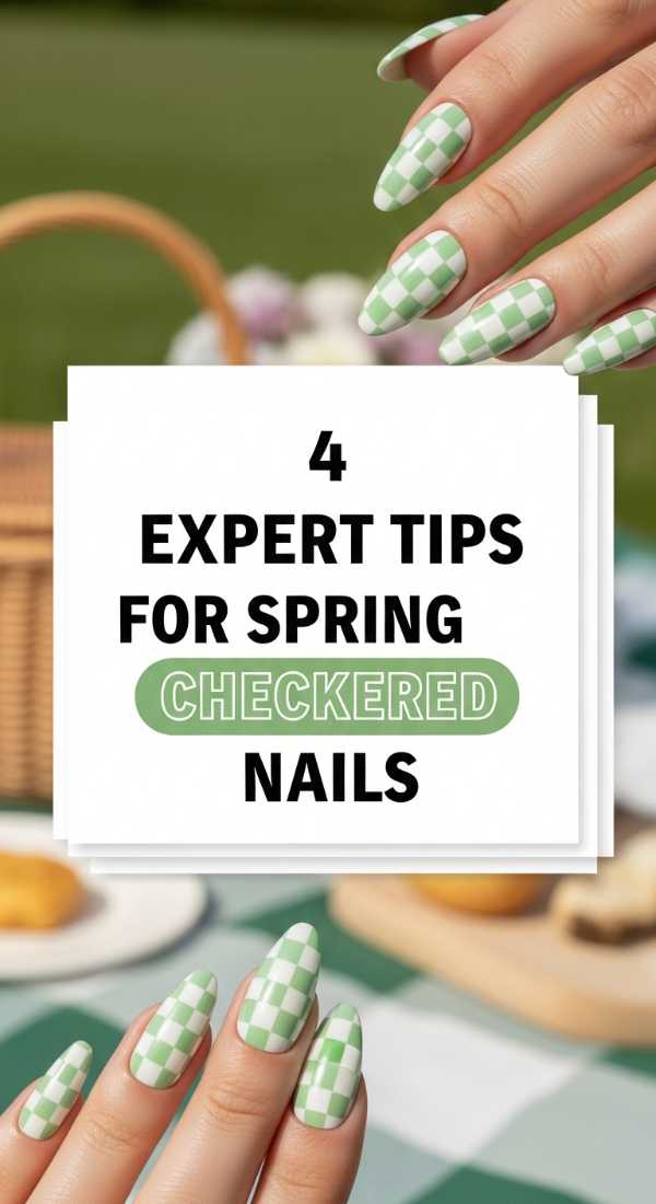 4 Expert Tips For Spring Checkered Nails 69efb16420ad3