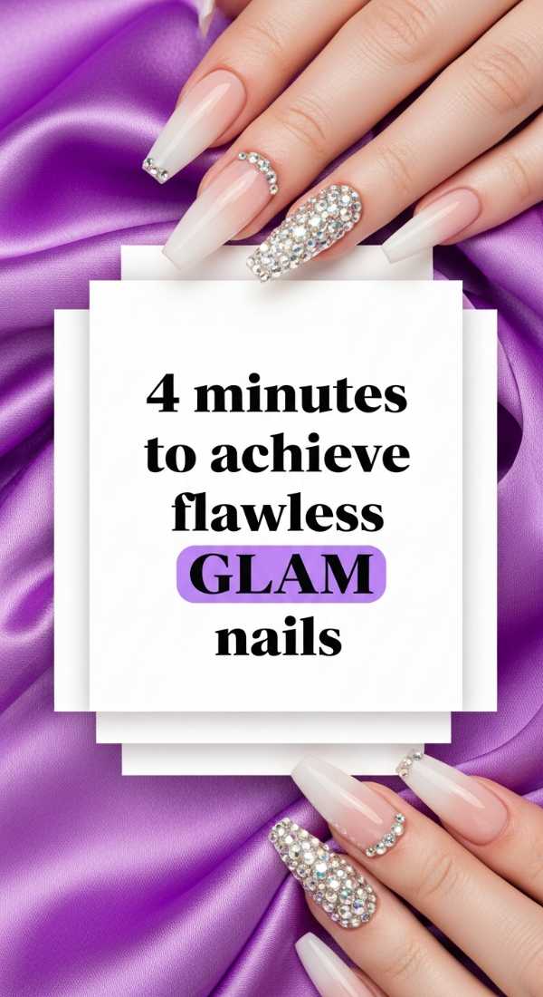 4 Minutes To Achieve Flawless Glam Nails 69e5250c9bc9d
