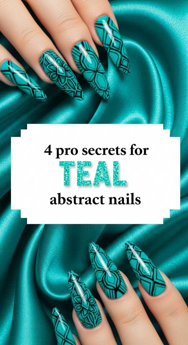 4 Pro Secrets For Teal Abstract Nails 69efb15a173a8