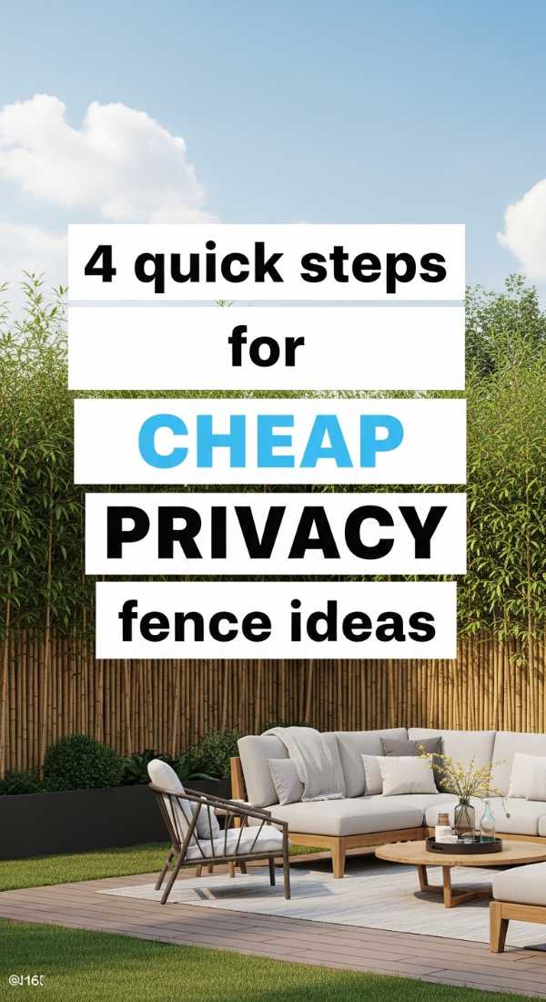 4 Quick Steps For Cheap Privacy Fence Ideas 69f0ed84686d7