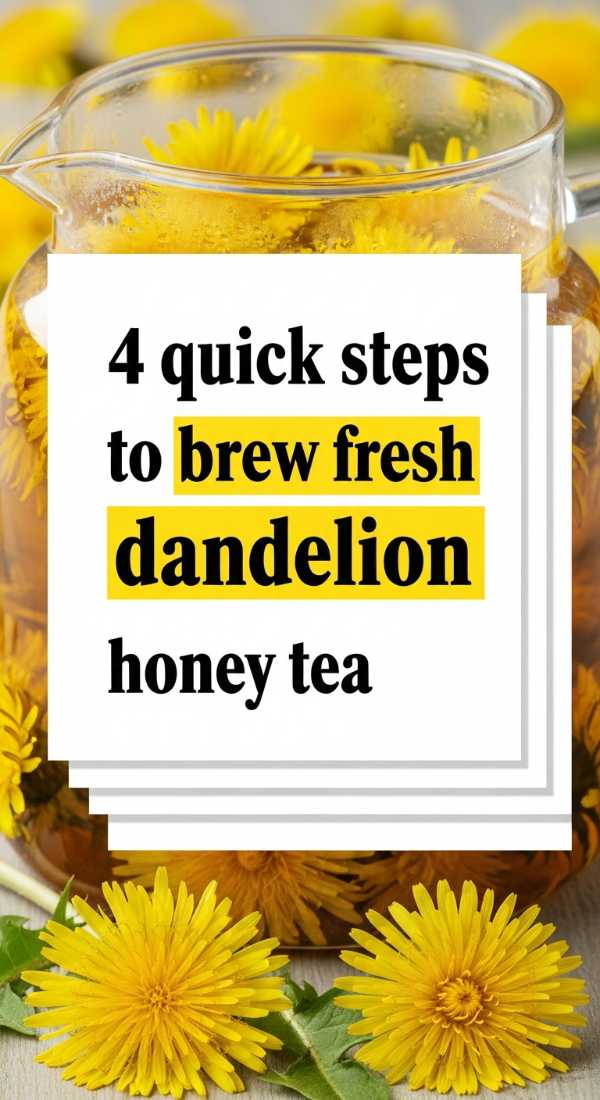 4 Quick Steps To Brew Fresh Dandelion Honey Tea 69e70bf98945e