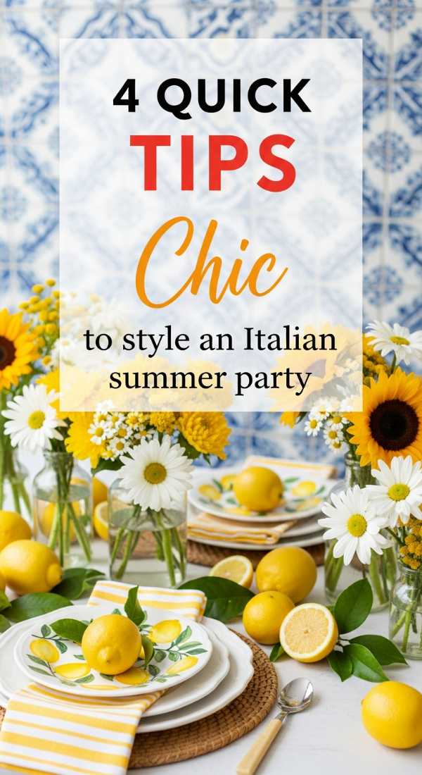 4 Quick Tips To Style An Italian Summer Party 69ee4b57cad2c