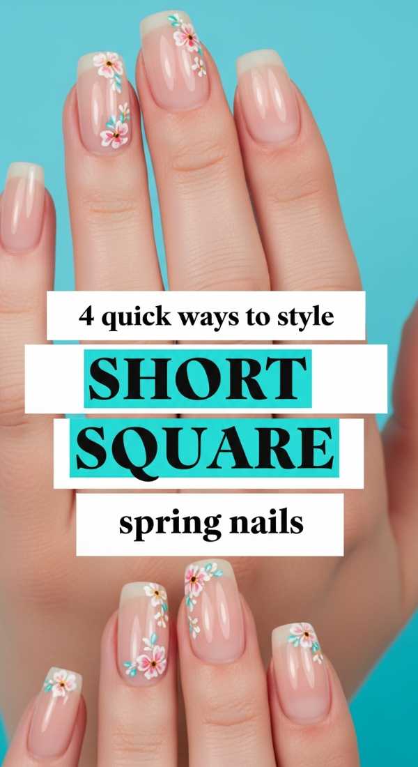 4 Quick Ways To Style Short Square Spring Nails 69efb15f82c46