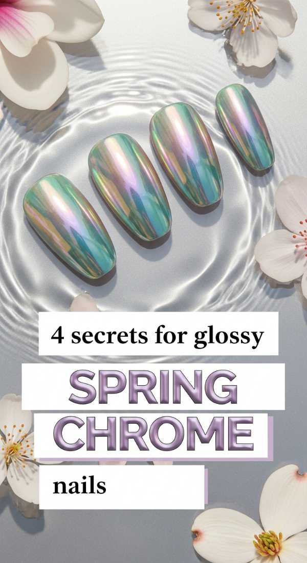 4 Secrets For Glossy Spring Chrome Nails 69ea69946070c