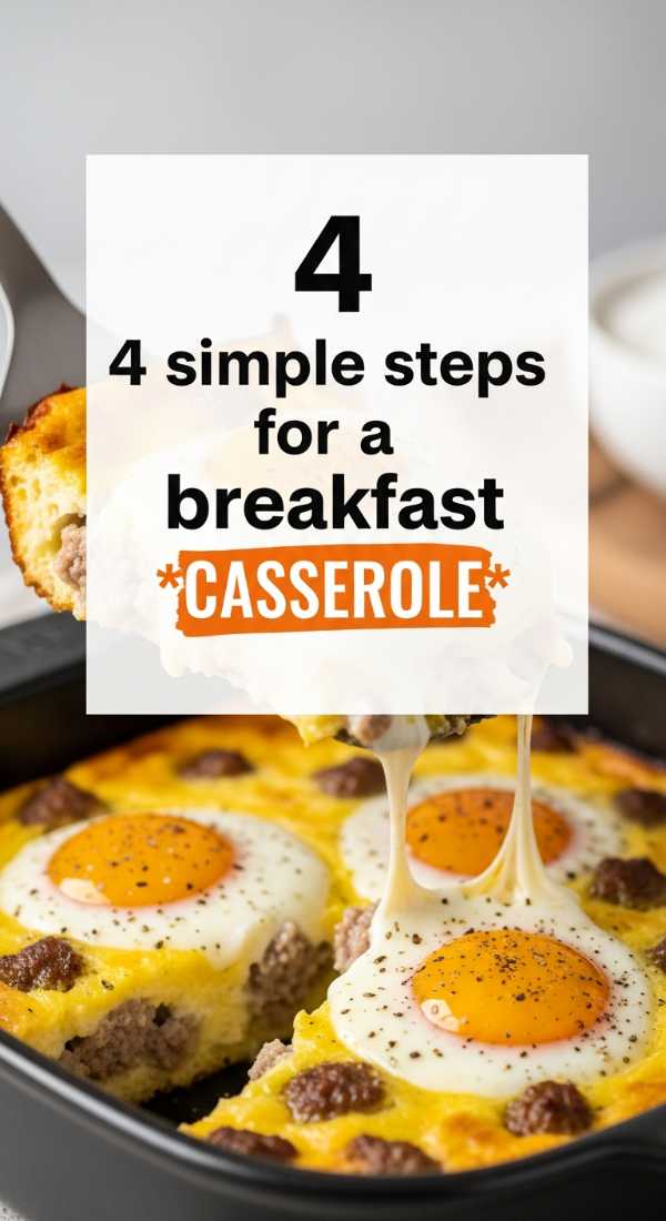 4 Simple Steps For A Breakfast Casserole 69e853dab0e7b