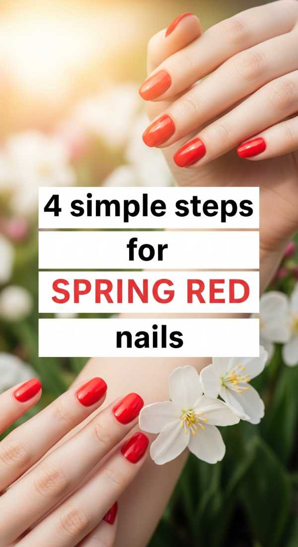 4 Simple Steps For Spring Red Nails 69e3c06814a8c