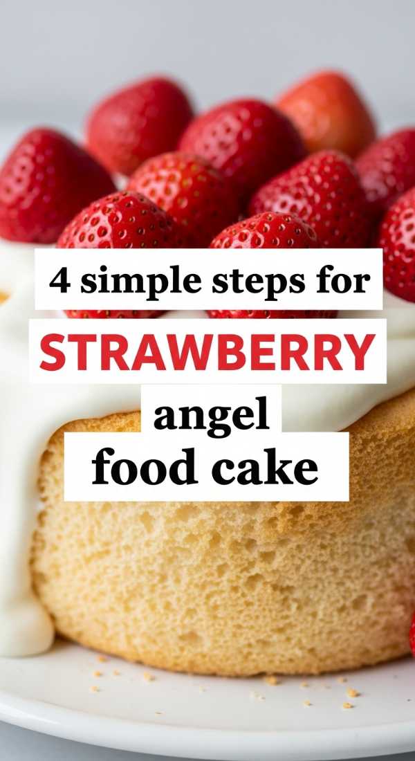 4 Simple Steps For Strawberry Angel Food Cake 69e70bff57db3