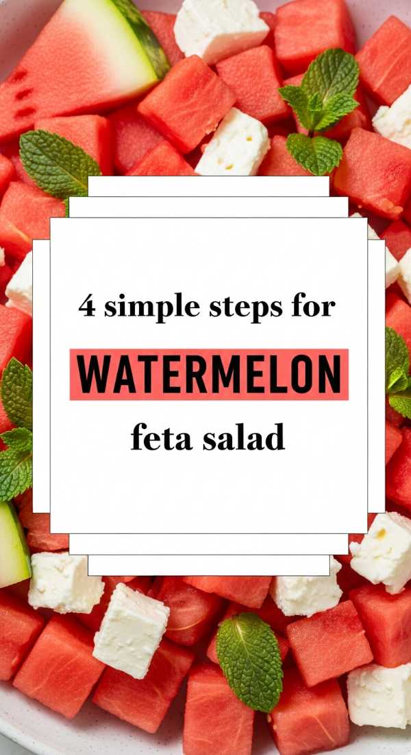 4 Simple Steps For Watermelon Feta Salad 69e9b6e035e2f