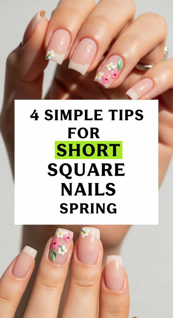 4 Simple Tips For Short Square Nails Spring 69ea699893d08