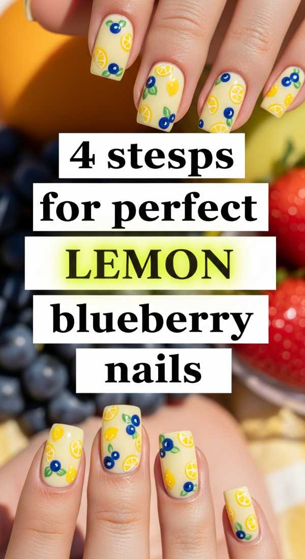 4 Steps For Perfect Lemon Blueberry Nails 69ef98e035336