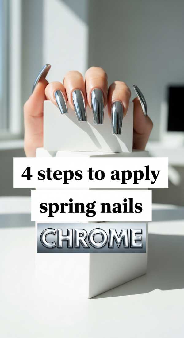 4 Steps To Apply Spring Nails Chrome 69e3c0760fddf