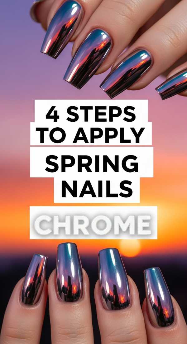 4 Steps To Apply Spring Nails Chrome 69efaf894836e