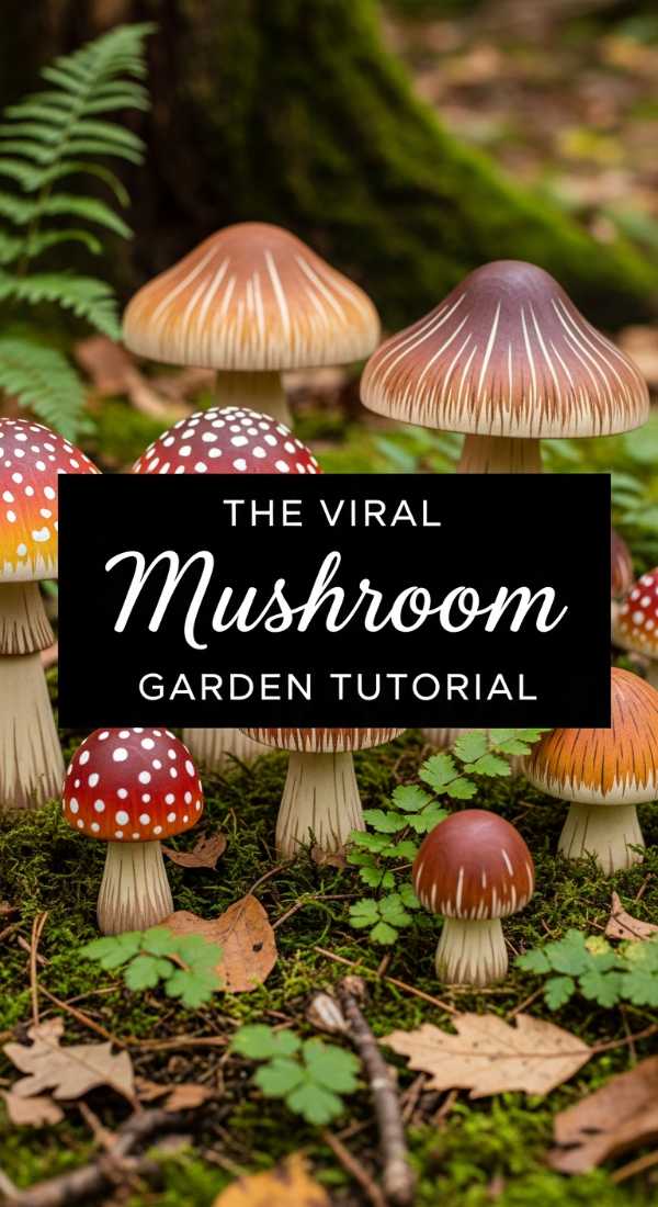 4 steps to create Viral DIY Mushroom Garden Decor