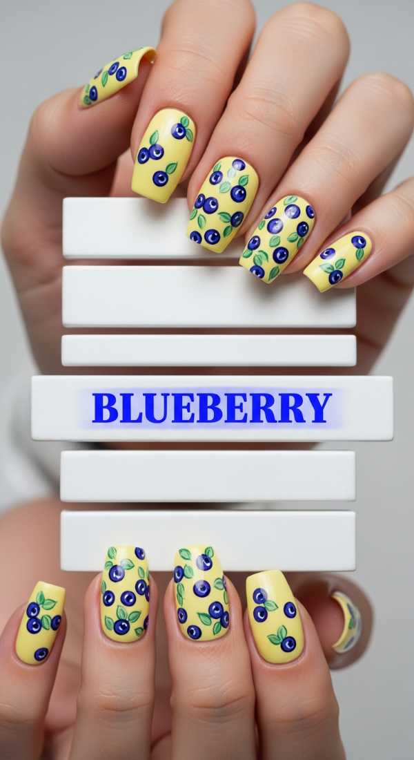 4 Steps To Create Yellow Blueberry Nails 69ea0294468f9