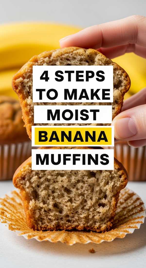 4 Steps To Make Moist Banana Muffins 69edf41c38647