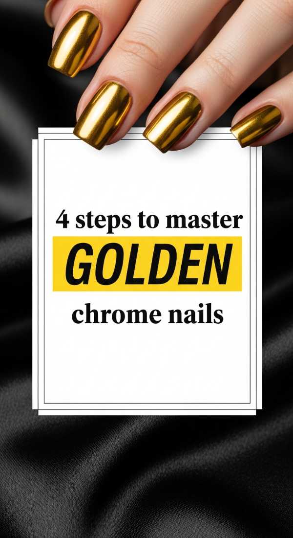 4 Steps To Master Golden Chrome Nails 69e5250d1d82b
