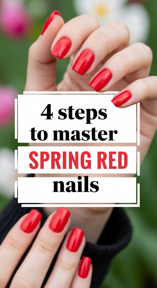 4 Steps To Master Spring Red Nails 69e52518106ea
