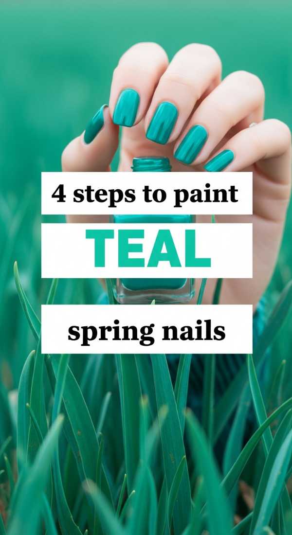 4 Steps To Paint Teal Spring Nails 69e5251c0e17d