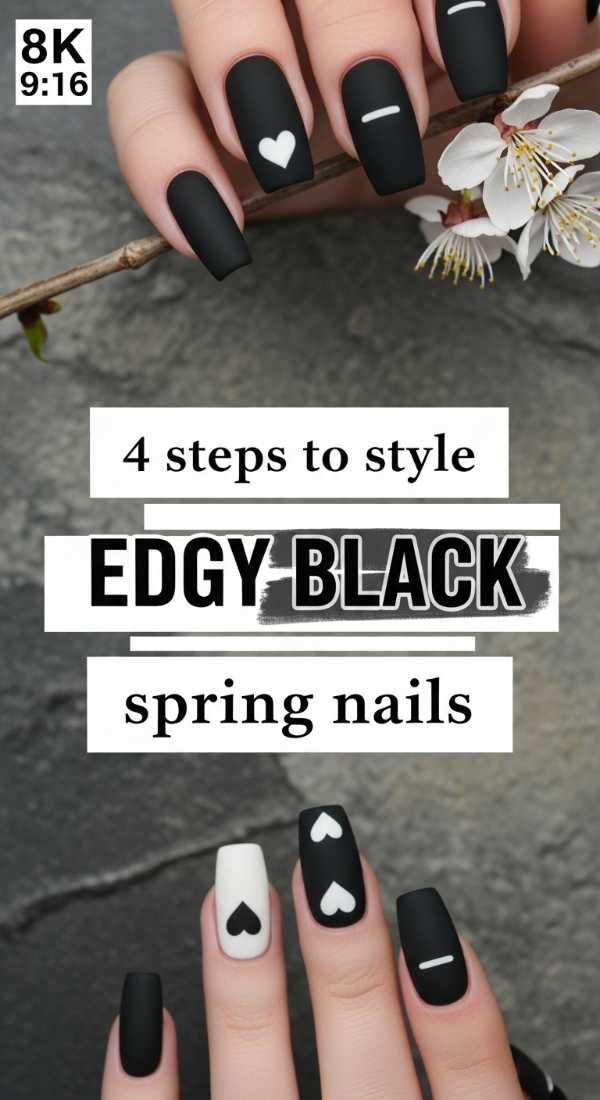 4 Steps To Style Edgy Black Spring Nails 69e660501f8e6