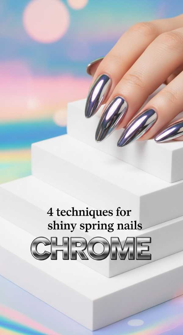 4 Techniques For Shiny Spring Nails Chrome 69e5251d6f7d5