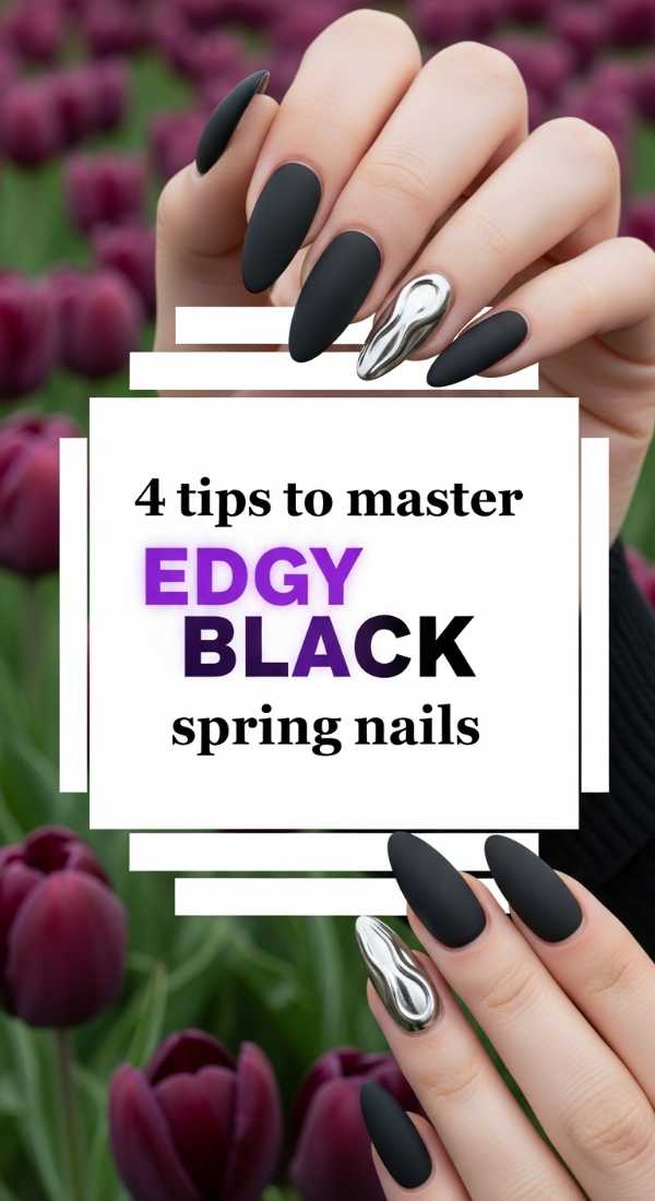4 Tips To Master Edgy Black Spring Nails 69ea699b5b046
