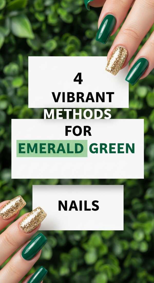 4 Vibrant Methods For Emerald Green Nails 69e7599eb95b1