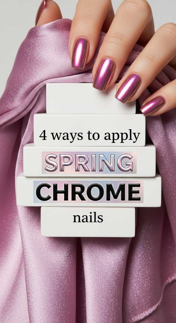 4 Ways To Apply Spring Chrome Nails 69e6604ef34f9
