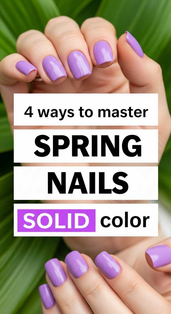 4 Ways To Master Spring Nails Solid Color 69e6605c258b1