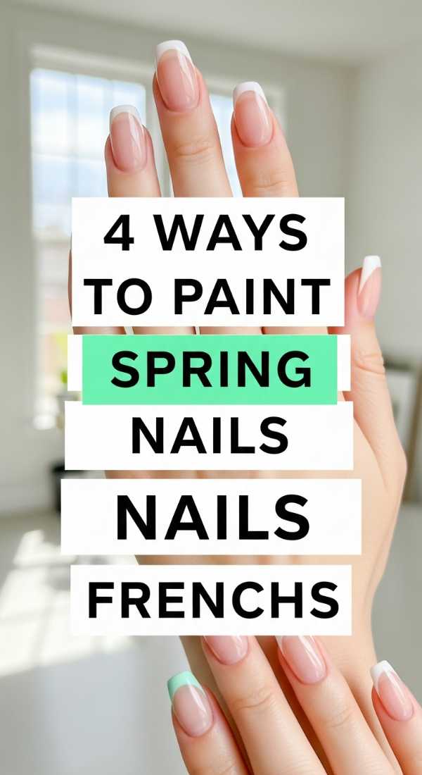 4 Ways To Paint Spring Nails French 69e5287c26c08