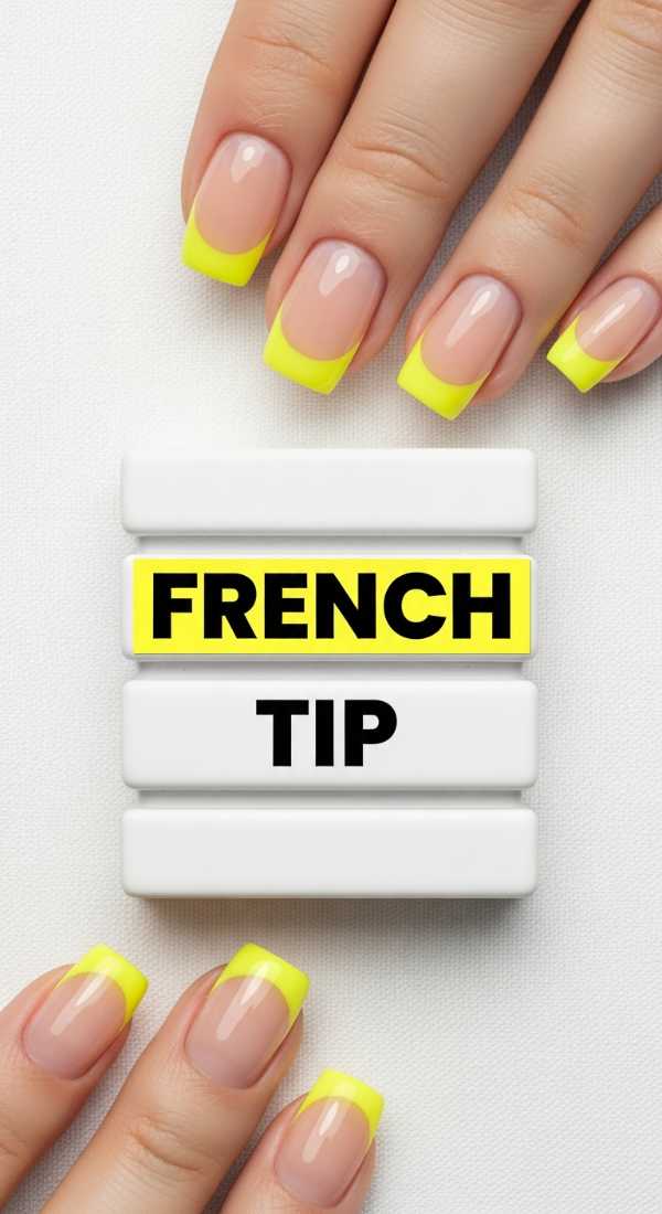 4 Ways To Paint Yellow French Tip Nails 69e6623e0bc21