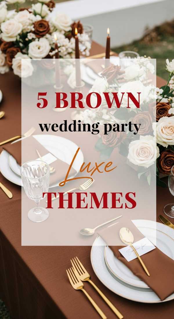 5 Brown Wedding Party Themes You Need To See 69e605ce58254