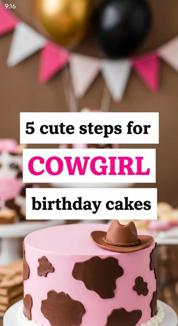 5 Cute Steps For Cowgirl Birthday Cakes 69f05aadc4bf1