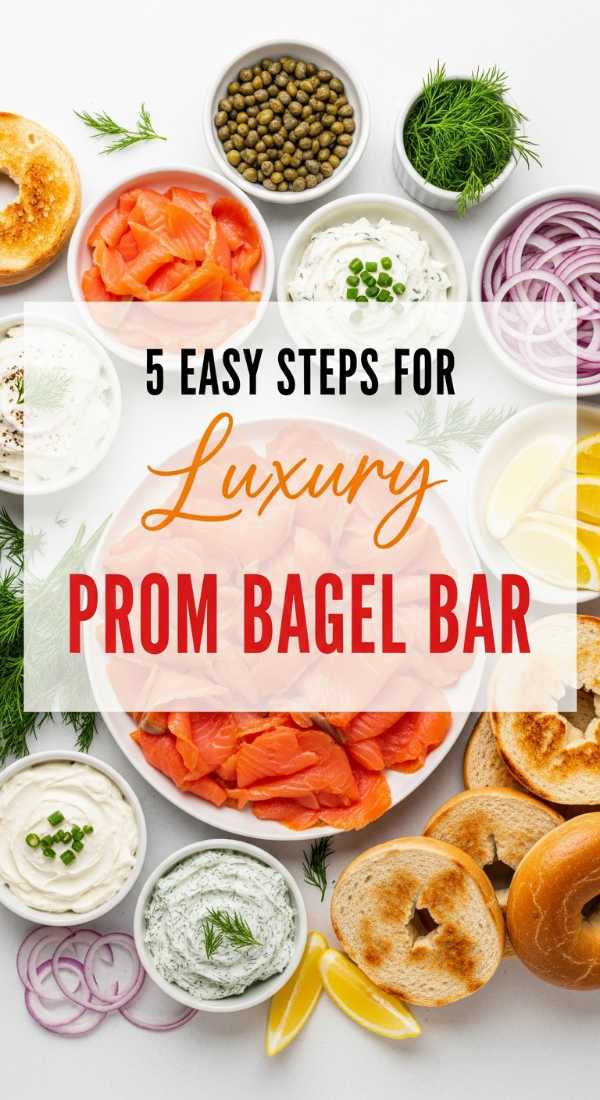 5 Easy Steps For A Luxury Prom Bagel Bar 69e8f8e292132