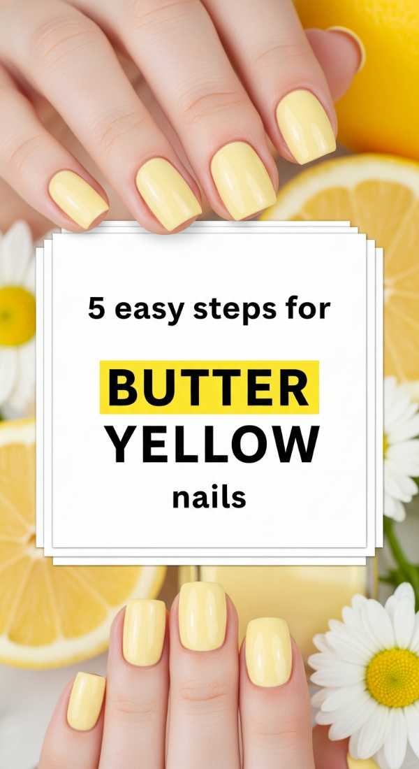 5 Easy Steps For Butter Yellow Nails 69e525183a5be