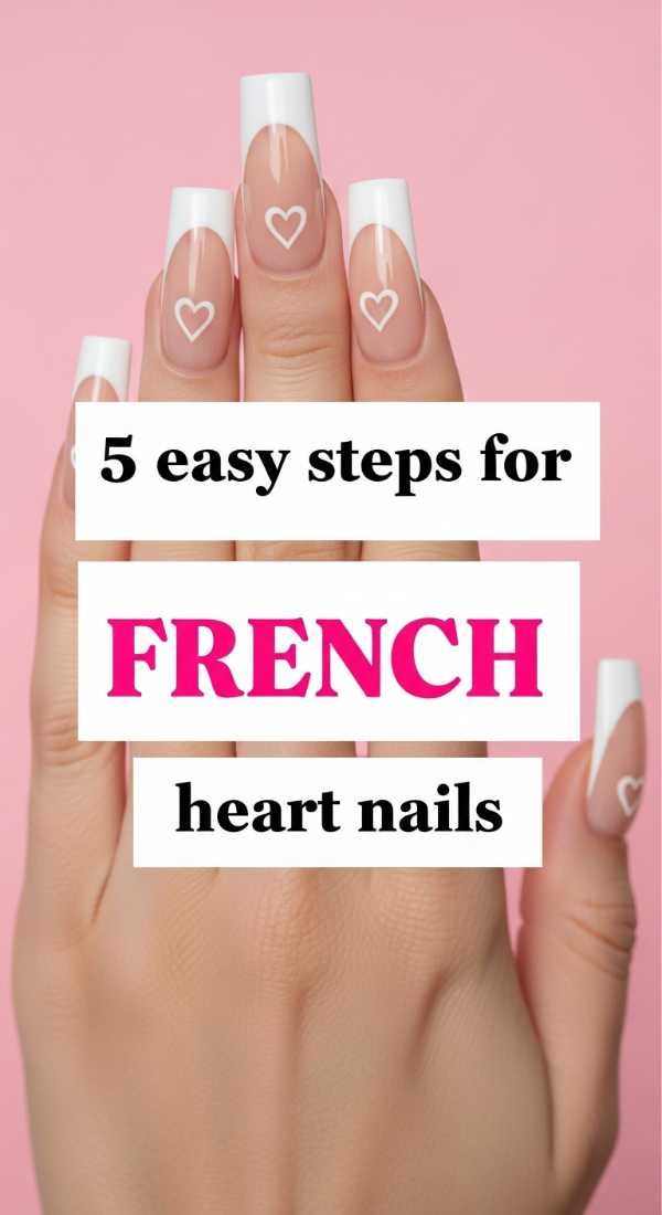 5 Easy Steps For French Heart Nails 69ed0bcd2f0d9