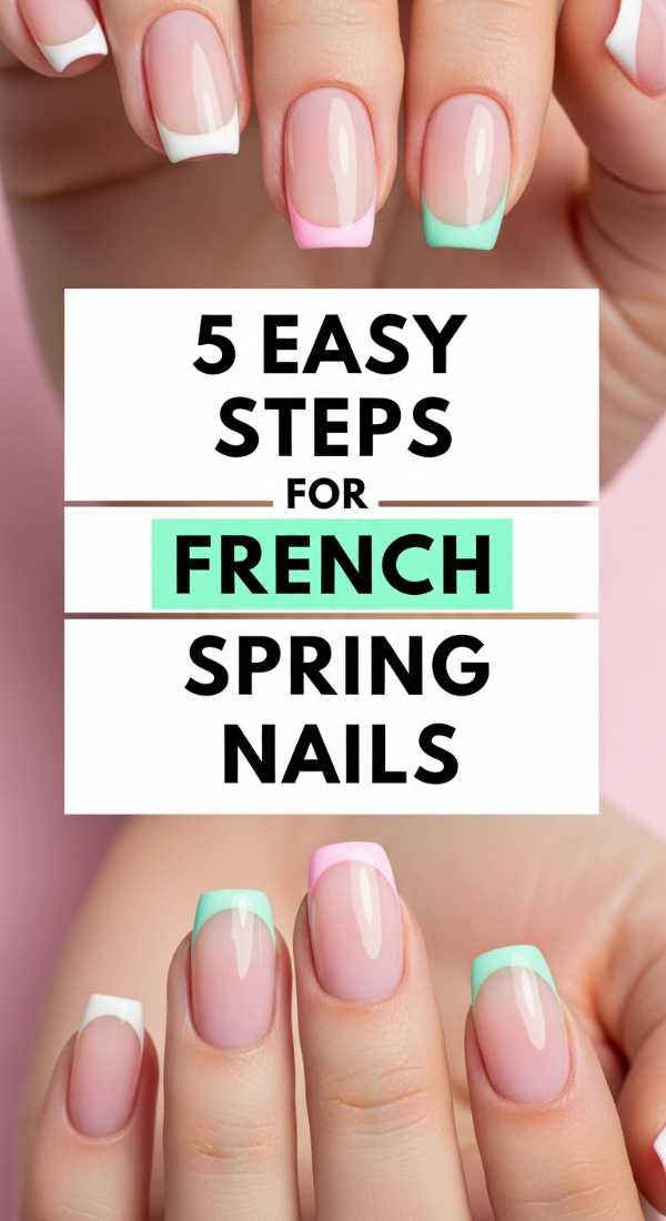 5 Easy Steps For French Spring Nails 69ea68ab64ec7