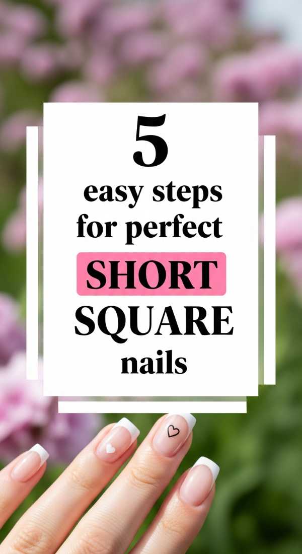 5 Easy Steps For Perfect Short Square Nails 69ea699ae1b37