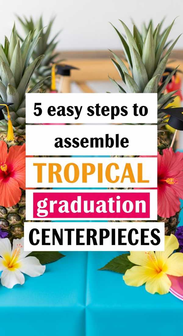 5 Easy Steps To Assemble Tropical Graduation Centerpieces 69e9fe6f2cc75